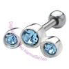 Small Jewel Strip - Aqua Upper Ear Stud